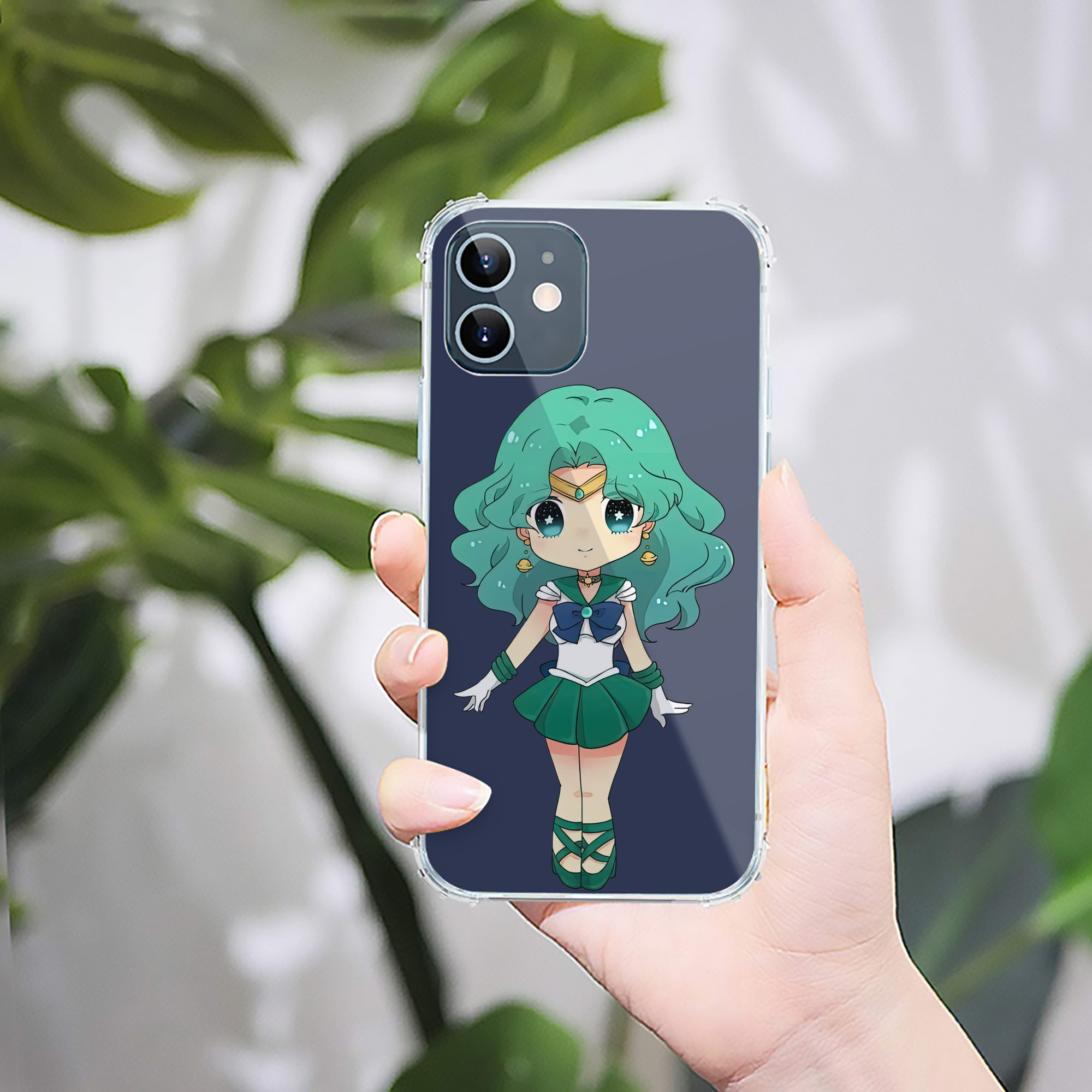 （画像用） 美少女戦士セーラームーン 海王 みちる（かいおう みちる） Sailor Moon Kaiou Michiru 【iPhone 12シリーズ対応】透明スマホケース（クリアソフトケース）